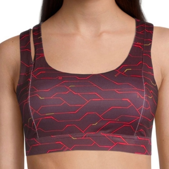 Xersion Women's Burgundy Hi Tech Medium Support Sports Bra Size M L XXL - Picture 3 of 13